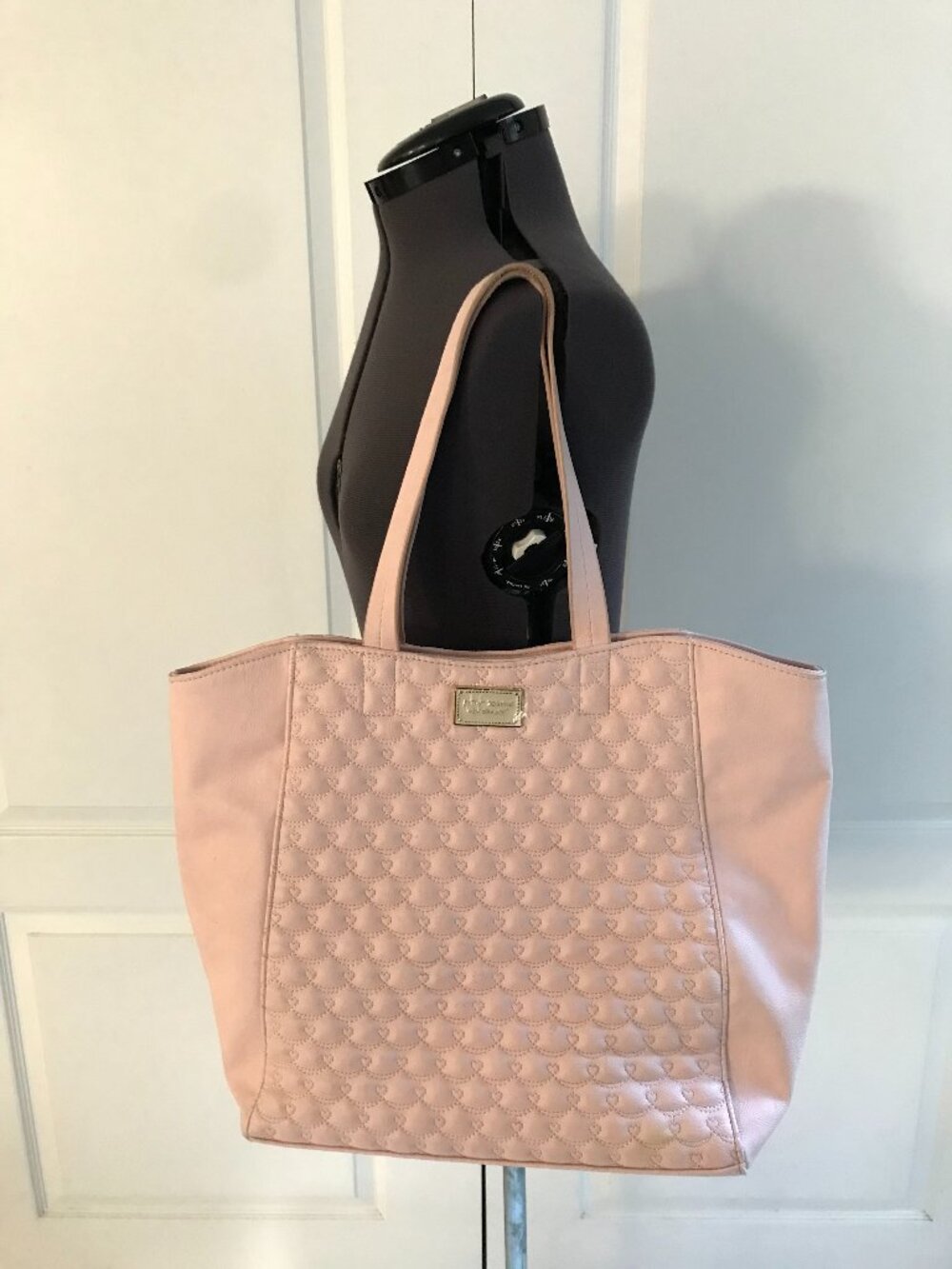 Betsey Johnson Pink Quilted Tote Bag